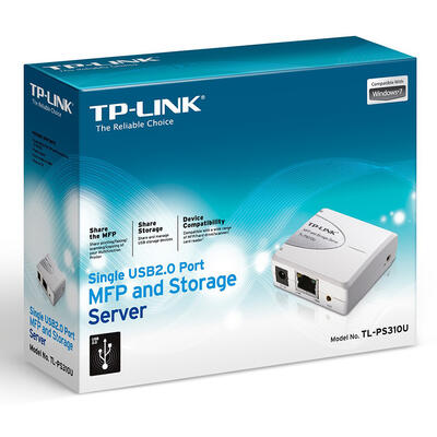 TP-Link - TP-Link TL-PS310U Single USB2.0 Port MFP and Storage Server
