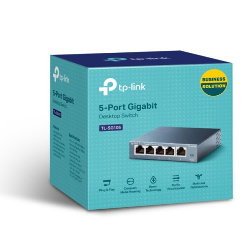 Tp-Link TL-SG105 5-Port 10/100/1000Mbps Masaüstü Switch - 1