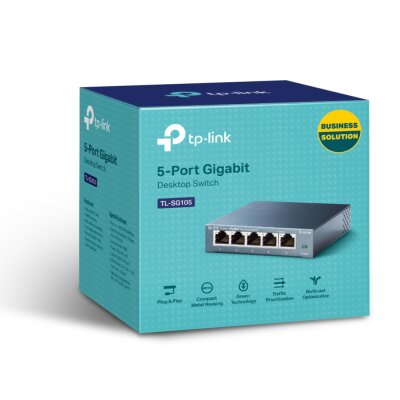 Tp-Link TL-SG105 5-Port 10/100/1000Mbps Masaüstü Switch - TP-Link
