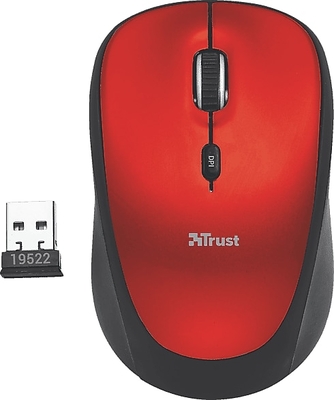 Trust - Trust Yvi Kablosuz Kırmızı Mini Mouse (TRU19522) (T17603)
