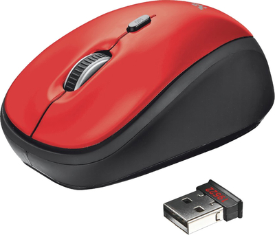 Trust Yvi Kablosuz Kırmızı Mini Mouse (TRU19522) (T17603) - Thumbnail