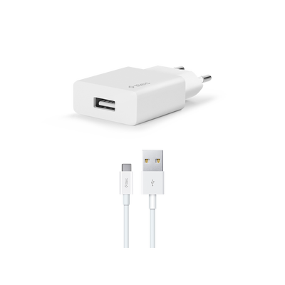ttec - ttec SmartCharger 2.1A Travel Charger + Type-C Cable (2SCS20CB)
