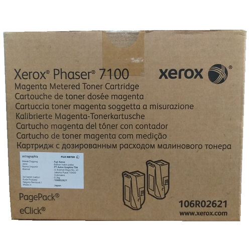 Xerox 106R02621 High Capacity Magenta Original Toner Dual Pack - Phaser 7100 