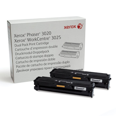 Xerox 106R03048 Original Toner Dual Pack - Phaser 3020 / WC3025 - XEROX