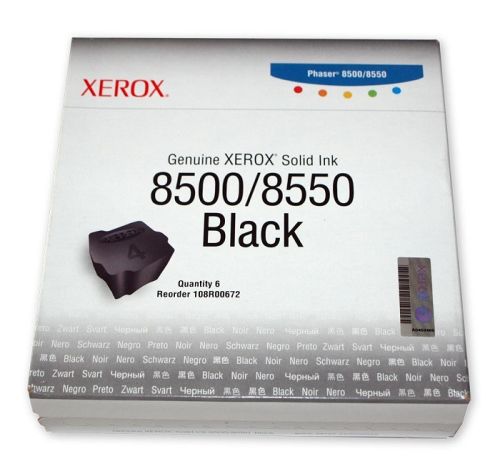 Xerox 108R00672 Black Original Solid Ink Toner 6Pk - Phaser 8500 