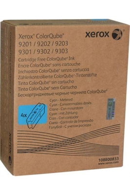 XEROX - Xerox 108R00833 Cyan Original Toner Metered 4Pk - ColorQube 9201