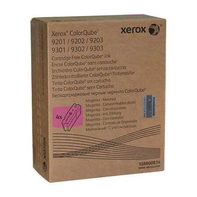 XEROX - Xerox 108R00834 Magenta Original Toner Metered 4 Pk - ColorQube 9201 (Damaged Box)