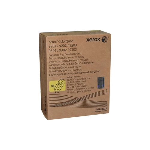 Xerox 108R00835 Yellow Original Toner Metered 4Pk - ColorQube 9201 (Damaged Box)