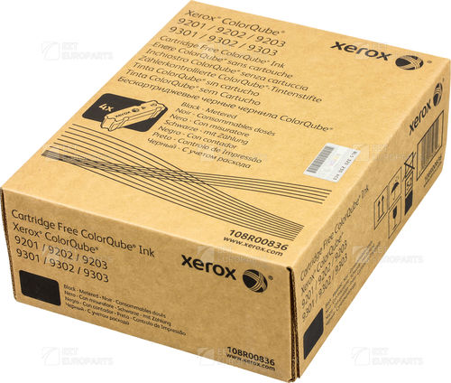 Xerox 108R00836 Black Original Toner Metered 4Pk - ColorQube 9201